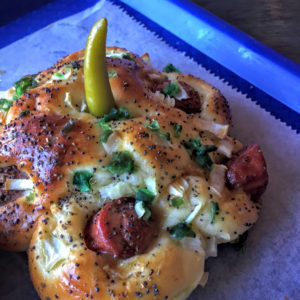 Hot dog bun, Chicago-style, Bakery at Fat Rice